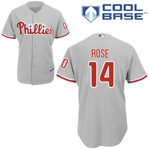 Phillies #14 Pete Rose Grey Cool Base Stitched Youth MLB Jersey - Click Image to Close